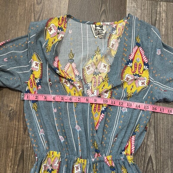 Anthropologie Jaase Jumpsuit Womens Medium Boho Paisley Festival Travel Vacation - Picture 6 of 7